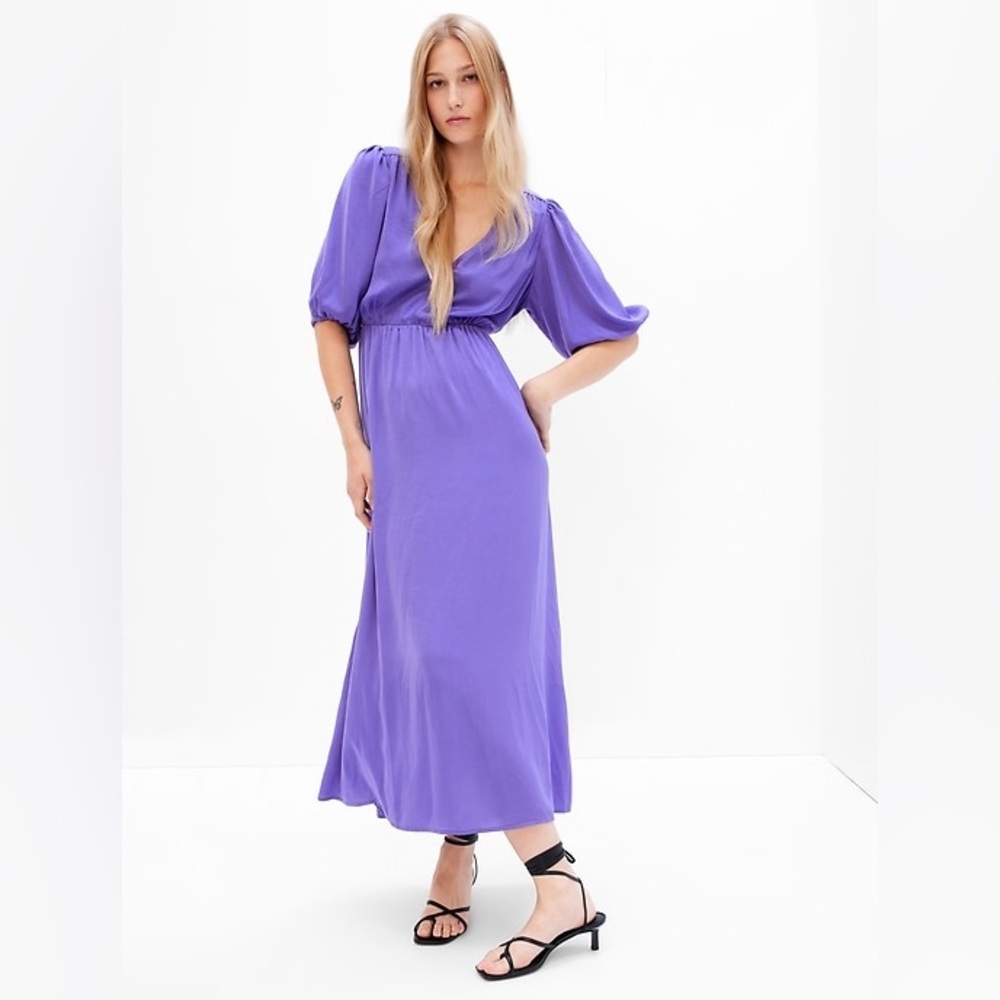GAP ‘Blue Iris Blouson Maxi Dress’